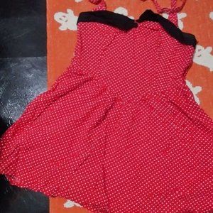 hell bunny red polka dot halter dress